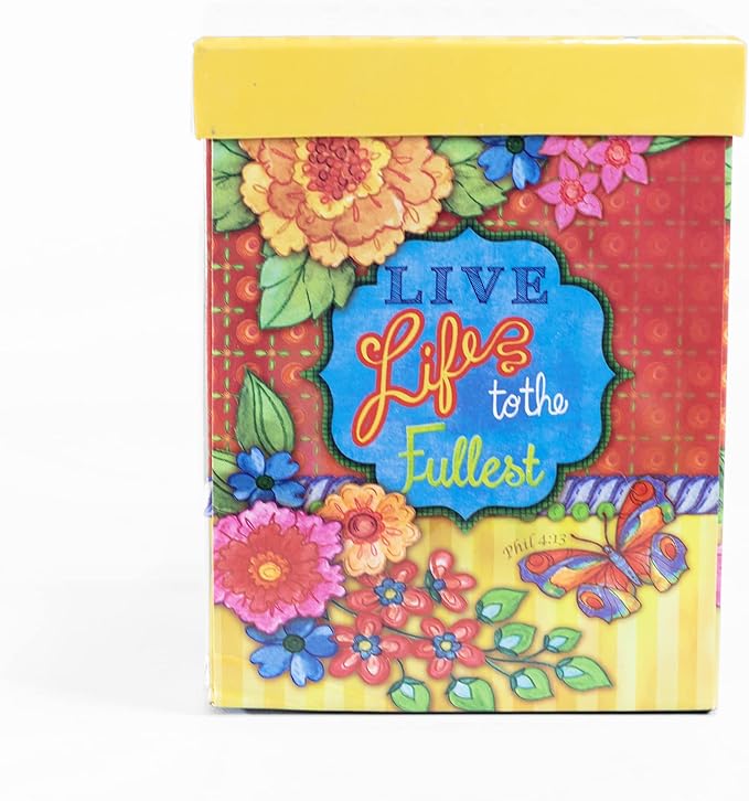 Divinity Boutique Inspirational Stoneware Mug, Live Life, Multicolor