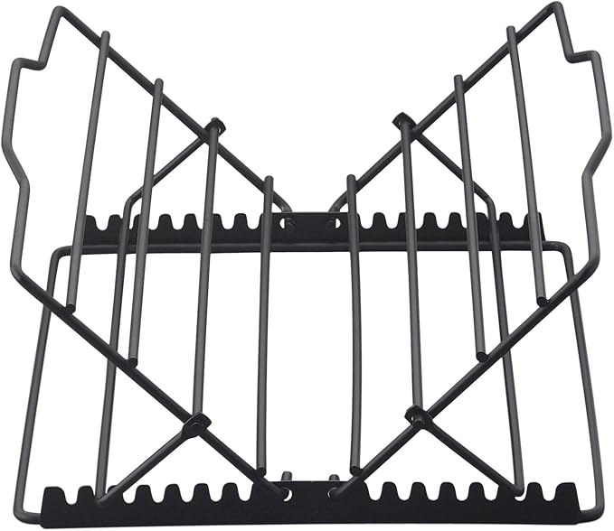 HIC Kitchen Roasting Adjustable Baking Rack, Nonstick-Coated Steel, Adjusts to 7 Different Positions, 11.5 x 10.5 x 0.5-Inches