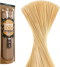 100 Pcs Natural Bamboo Skewers, Wooden Skewers for Appetizers, Fruit, Kebabs, Grilling Barbecue, Mini Burger, Sausage, Cocktail, Long Toothpicks, Food Sticks Natural