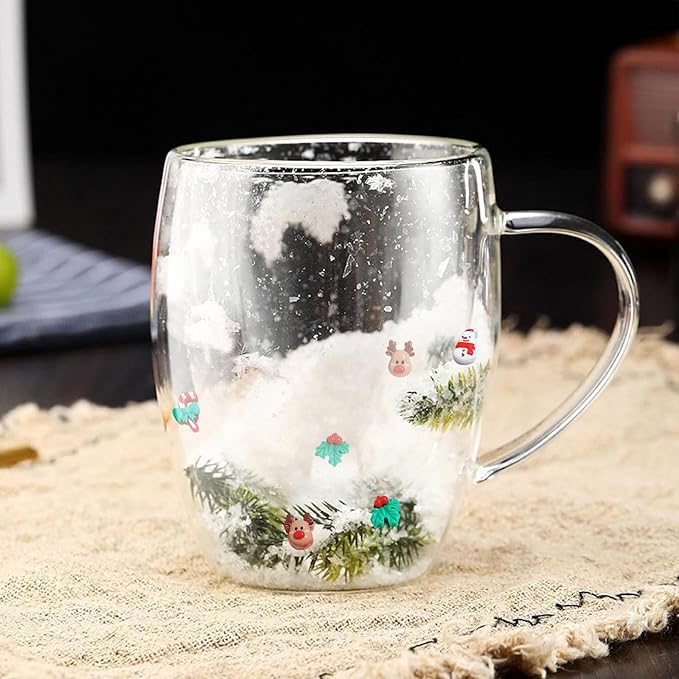Christmas Gifts For Women Mom Friends Kids Grandma Men Cute Coffee Mugs with Christmas Socks Glass Espresso Tea Cups Kawaii Christmas Stocking Stuffers Decorations Presents Funny White Elephant Gifts