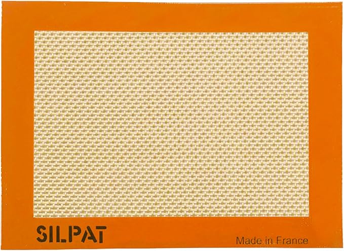 Silpat Premium Non-Stick Silicone Baking Mat, Toaster Oven Size, 7-7/8 x 10-7/8, Tan
