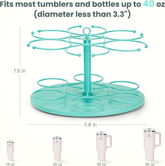 Upgraded Water Bottle Organizer for Stanley 40 oz/30 oz/20 oz,Rotating Stanley Cup Organizer Holder,Tumbler Holder Organizer, Easy to Install Kitchen Organizers and Storage for Stanley Cup Accessories