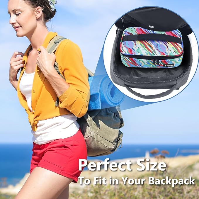 Gloppie Small Lunch Bag Insulated Lunch Box Mini Lunchbox Portable Lunch Cooler Bag Adult Lunch Pail Petty Food Containers Reusable Snack Bag, Camouflage Watercolor