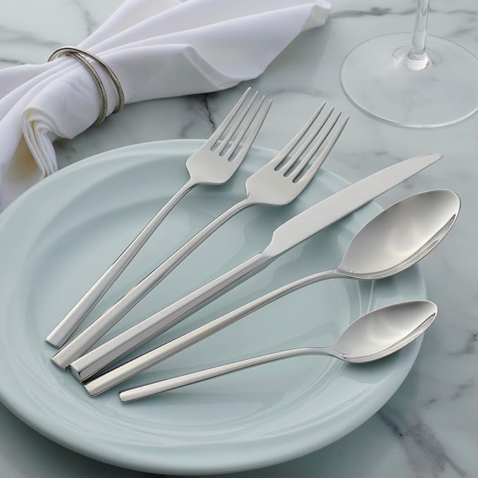 Oneida B1013020Al20 Doublet 20 Piece Everyday Flatware Set, Service For 4