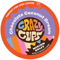 Crazy Cups Flavored Coffee for Keurig K-Cup Machines, Chocolate Coconut Dream, Hot or Iced Drinks, 22 Single Serve, Recyclable Pods