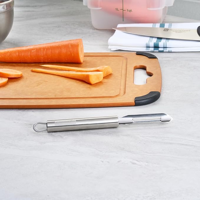 Restaurantware-German Standard 7.6 Inch Vegetable Peelers, 24 Dishwashable Hand Peelers - Ultra Sharp Blades, Ergonomic Handles, Stainless Steel Potato Peeler, For Zucchini, Carrot, Or, More