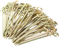 Nuogo 2000 Pcs Bamboo Cocktail Picks 4.13 Inch Bamboo Skewers Fruit Toothpicks for Appetizers Drink Garnish Sticks Handmade Food Pick with Looped Knot for Party Bar Snacks Sandwiches Drinks