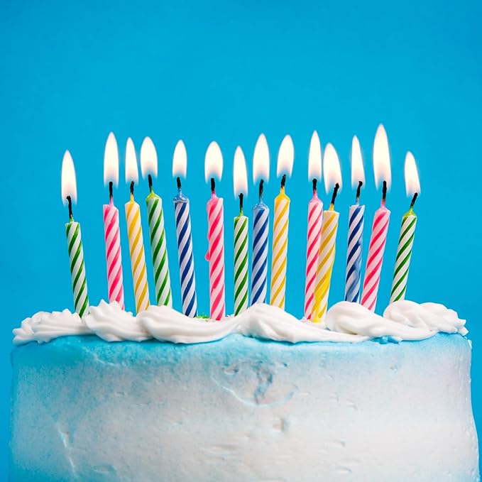 by Tugba Aydan - Birthday Candle - 144 Count Mix Color Birthday Candles for Cake, Cake Candle for Birthday, Party Small Candles…