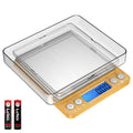 AMIR Digital Kitchen Scale, 500g Mini Pocket Jewelry Scale, Cooking Digital Food Scale with Back-Lit LCD Display, 2 Trays, 6 Units (Battery Included)