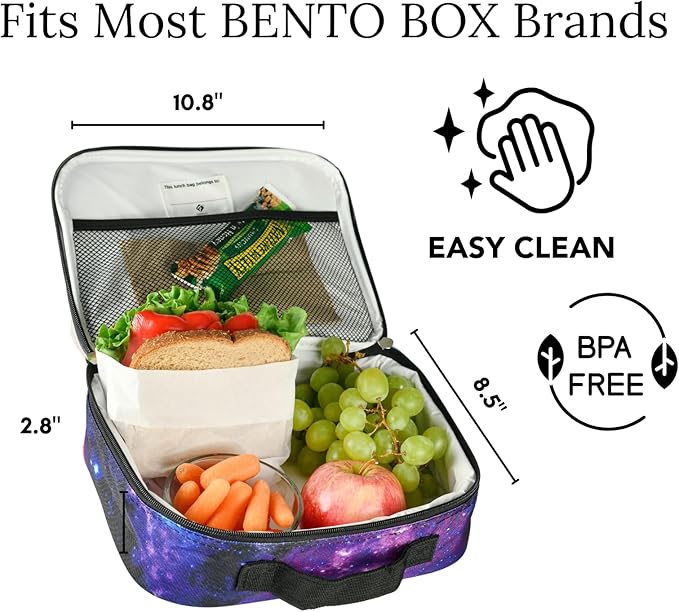 Fenrici Lunch Box for Boys, Kids Insulated Lunch Bag, Soft Sided Compartments, Spacious, BPA Free, Food Safe, 10.8in x 8.5in x 2.8in, Shark, Camo
