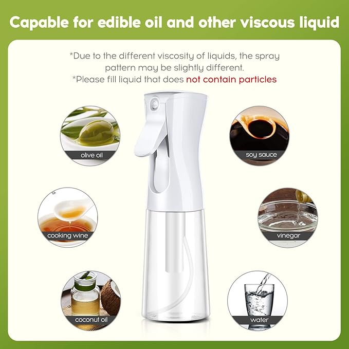 Mistifi Oliver Oil Sprayer for cooking, Spray bottle 12oz, Non-Aerosol Refillable Dispenser Oil Mister FS604 Salad Style