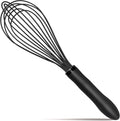 TEEVEA Silicone Whisk Stainless Steel Heat Resistant Non Scratch Kitchen Cooking Utensil for Blending Whisking Beating Frothing Stirring 11 Inch Black