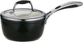 Tramontina Ceramica Deluxe 1.5-Quart Sauce Pan with Glass Lid, Ceramic Non Stick Small Saucepan, Oven-Safe, Metallic Black