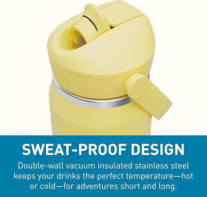CamelBak Thrive Flip Straw Insulated Stainless Steel Water Bottle Yellow Bloom, 25oz
