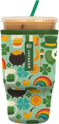 Sok It JavaSok Iced Coffee & Cold Soda Insulated Neoprene Cup Sleeve (Irish Charm, Large: 30-32oz)
