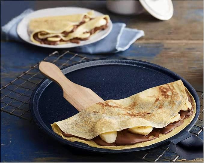 SKITCHN Crepe Pan - Nonstick Dosa Pan for Roti, Indian, Pancake Griddle - Induction Compatible, Tortilla Comal - 11IN