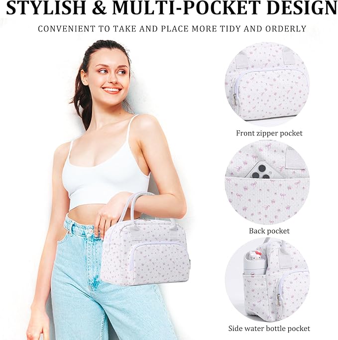 MEXS Insulated Lunch Bag for Women Men Large Reusable Lunch Box Adult Leakproof Portable Cooler Tote Bags for Work Picnic