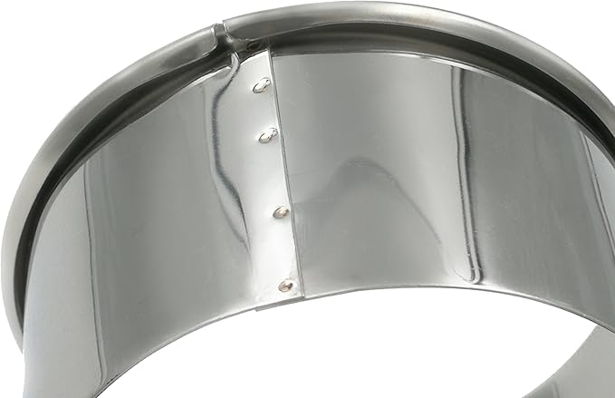 9 Piece Extra Large Chef Grade Plain Round Pastry/Cookie Cutter Set - Extra Thick Premium 18/8 304 Stainless Steel - Marked Size for Professional Chefs and Ambitious Home Cooks