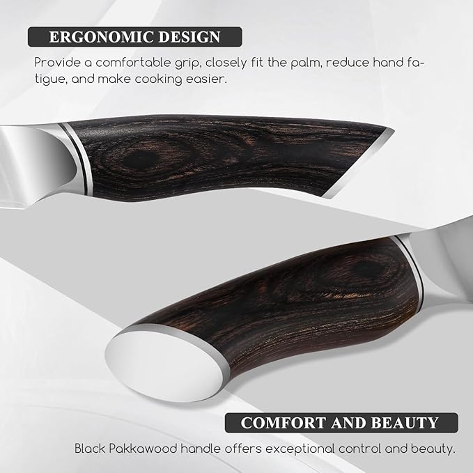 SHANGDAO 3.7 inch Paring Knife, 3 Layers VG10 Alloy Steel Fruit Vegetable Peeling Knives, Pakkawood Handle, Razor Sharp Small Kitchen Knife with Gift Box