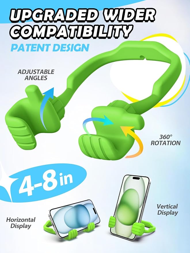 Stocking Stuffers for Teens Boys Girls Cell Phone Stand: Upgrade Adjustable Thumbs Up Lazy Phone Holder for Desk Fun Birthday Gifts for Grandma Adults Husband from Wife
