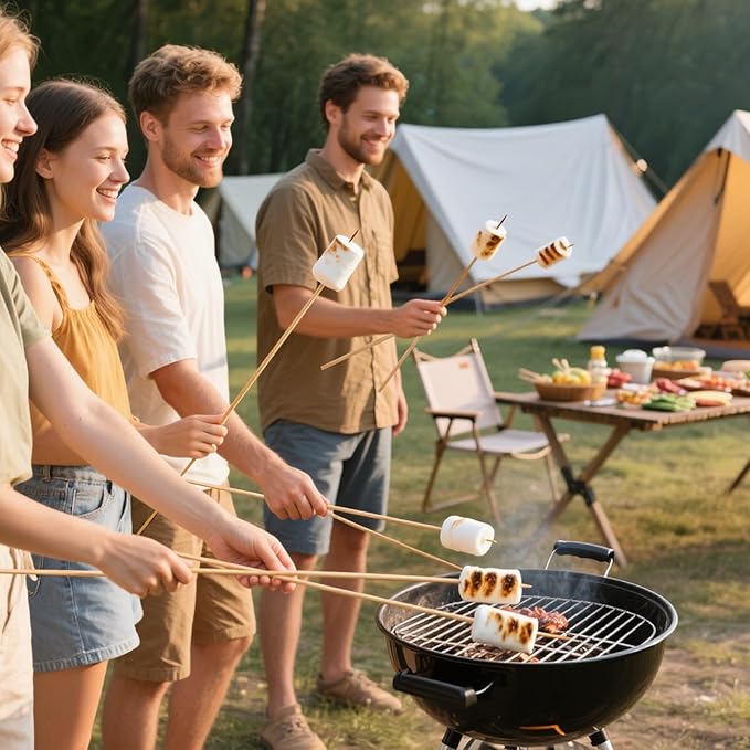 100PCS 36 inch Bamboo Skewers for Marshmallows,S'Mores,Fire Pit,BBQ,Kabob,Grilling, Camping.More Size Choices 6"/8"/10"/12"/36"