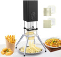 YOTAN Electric French Fry Cutter,Vertical French Fry Cutter with 1/2 & 3/8 Inch Blade,Professional Commercial and Household Automatic Potato Slicer,Electric Vegetable Chopper (Black)