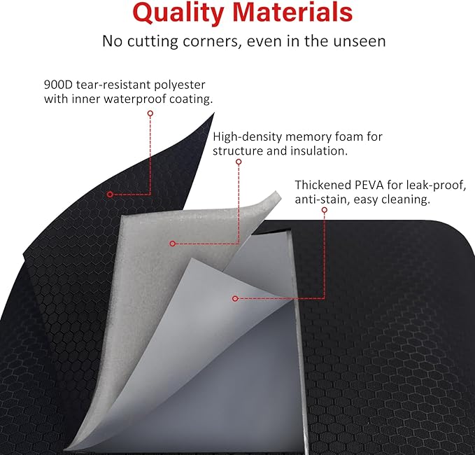 Gloppie Insulated Lunch Bag Lunch Box for Men Women Lunchbox Cooler Bag for Work Picnic, Idea for Gift, Black Honeycomb