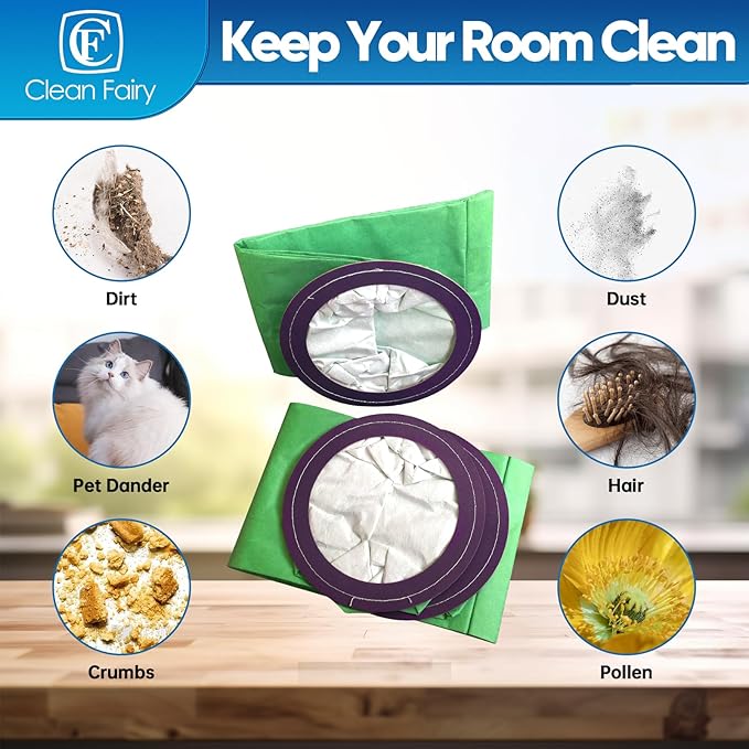 CF Clean Fairy 10pack Vacuum Bags Compatible with ProTeam Coachvac MegaVac & Super CoachVac Models Replacement for Part #100331 10Qt Intercept Micro Filter Bag 18 inch long 7 inch wide