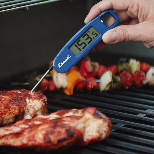 Escali Compact Portable Meat Candy Folding Digital Thermometer, Backlit Display Easy to Storage with Magnet, Black