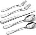 KINGSTONE 60-Piece Silverware Set, 18/10 Stainless Steel Flatware Set for 12, Tableware Cutlery Set, Utensil Sets for Home Restaurant, Mirror Finish, Dishwasher Safe