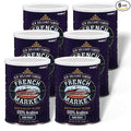 French Market Coffee & Chicory Restaurant Blend Dark Roast Ground Coffee, 12oz Can (Pack of 6)