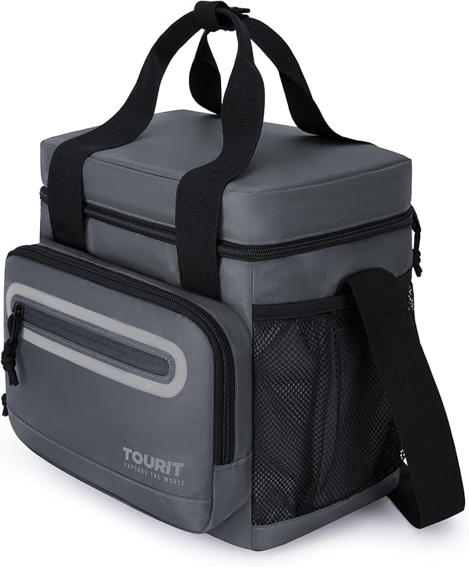 TOURIT Large Lunch Bag 14L Insulated Lunch Box Lunch Cooler for Men Women Work, Black