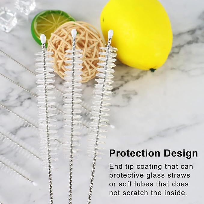 Straw Cleaner Brush Fit for Owala FreeSip 24oz/32oz/40oz, Silicone Long Handle Bottle Brush Compatible with Owala Water Bottle,Plus 3 in 1 Cup Lid Cleaning Brush