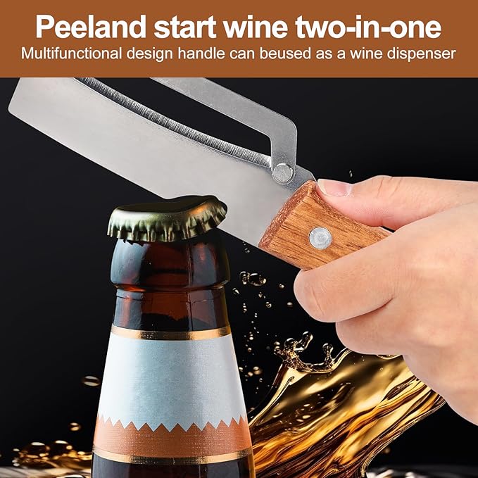 Multi-Functional Kitchen Vegetable Peeler: Ergonomic Handle, with Bottle Opener, stainless steel pota to peelers,papaya shredder,kiwi peeler,Suitable for Fruits, Sugar Cane, Pumpkin(1Pcs)