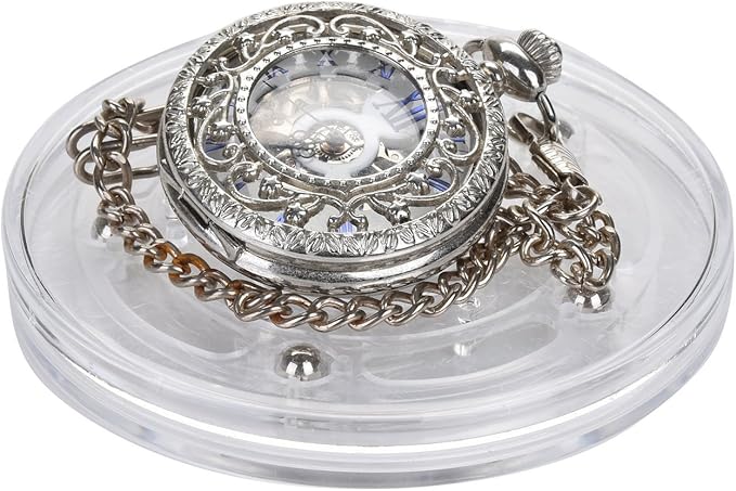 TamBee 4PCS 3Inch Acrylic Lazy Susan Turntable Organizer Revolving Display Base White Acrylic for Spice Rack Table Cake Kitchen Pantry Decorating