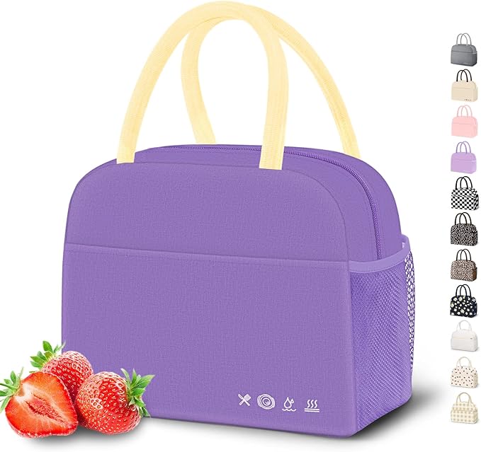 DALINDA Lunch Bag Lunch Box for Women Men Reusable Insulated Lunch Bags for Adults,Leakproof Cute Cooler Lunch Tote Bag, Large Capacity for Work Travel Picnic
