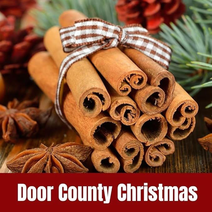 Door County Coffee Door County Christmas Flavored Coffee Ground - 8oz Bag - Holiday Seasonal - Medium Roast - 100% Specialty Arabica - Cinnamon & Spice Flavor