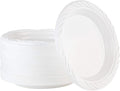 PLASTICPRO 100 Count Disposable 6 Inch White Plastic Dessert Plates