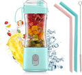 Vaeqozva Portable Blender USB Rechargeable Personal Mixer Fruit Mini Blender for Smoothie, Fruit Juice, Protein Shake, Milk Shakes Blue