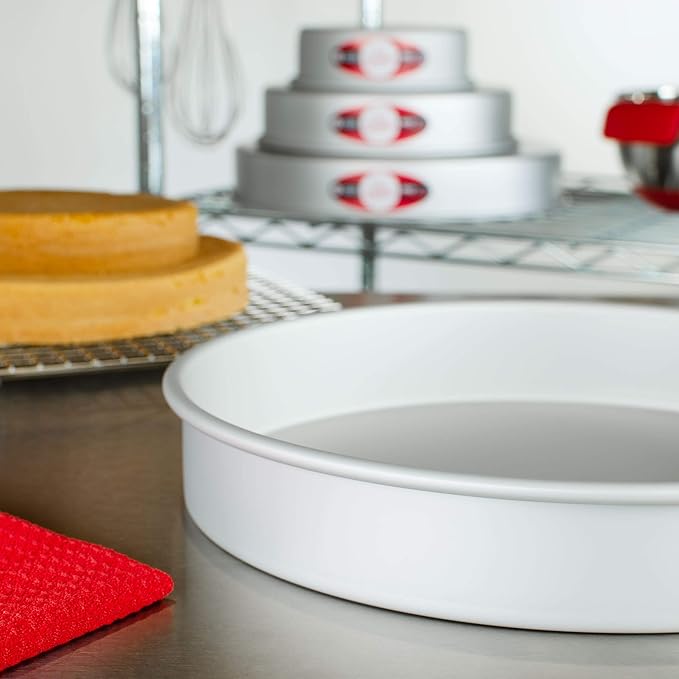 Fat Daddio's Anodized Aluminum Round Cake Pan, 12 x 2 Inch (Pack of 2)