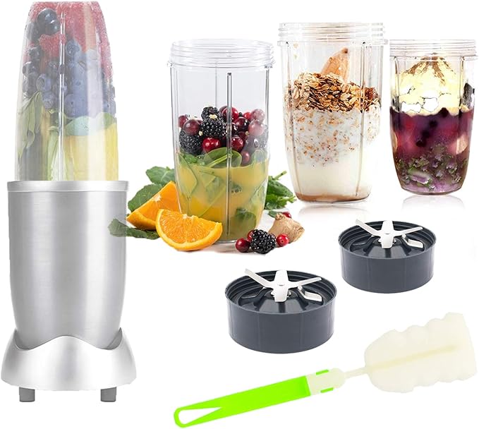 32oz Cup and Extractor Blade Replacement Parts Blender Accessories Compatible with Nutribullet 600W/900W Models (4 Packs)