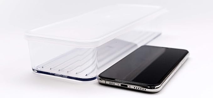 Silicook Flat Plastic Box for Kitchen for Kitchen&Refrigerator Organization, Transparent Food Storage Container for Kitchen, Fridge, Freezer (5 x 600ml)