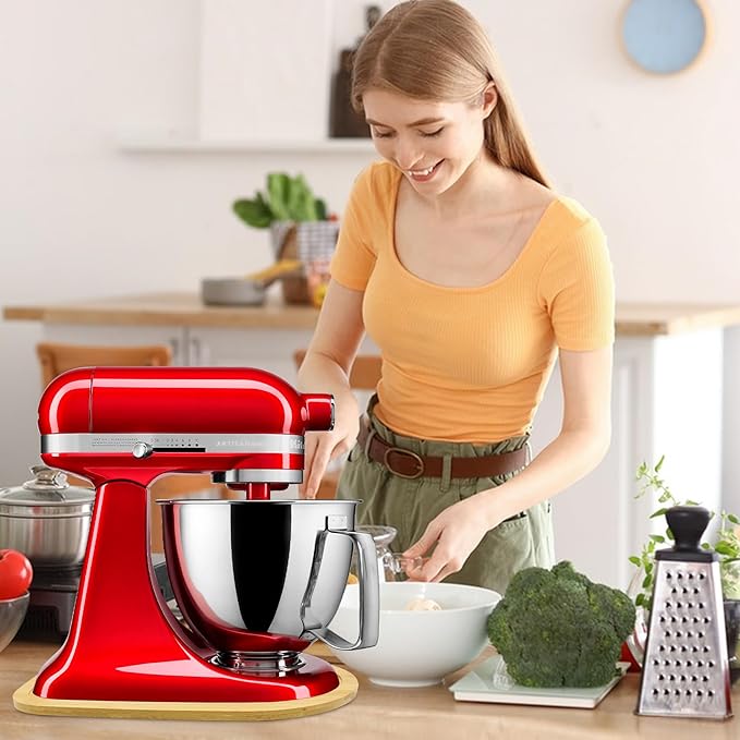 Mixer Slider Compatible with Kitchen aid Mini 3.5 Qt Tilt-Head Stand Mixe - Kitchen Countertop Storage Mover Sliding Caddy for Kitchen Aid Artisan Mixer (3.5 QT - Natural)