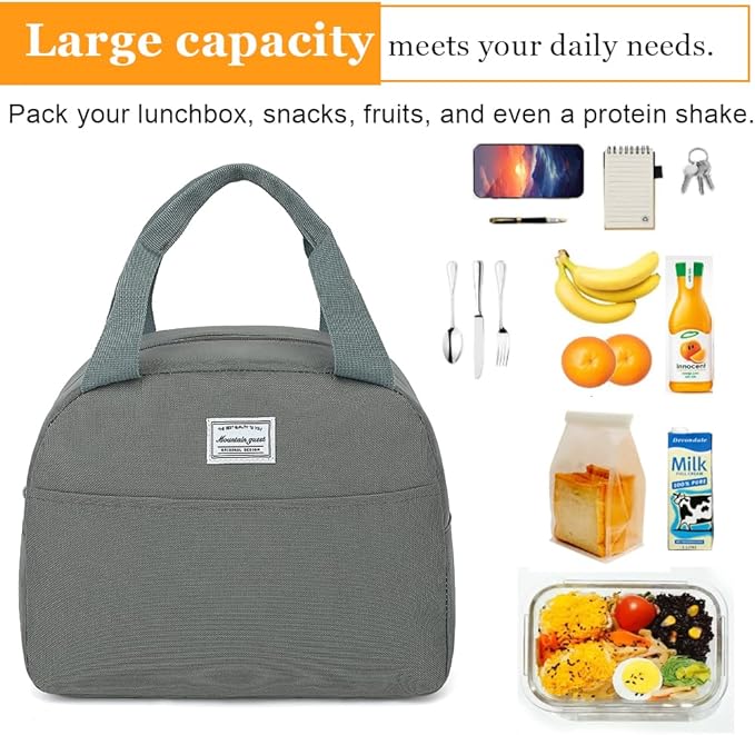 lunch bag women & men,Insulated Cooler Lunch Box Adult Water Resistant Lunch tote bag Shoulder strap not included
