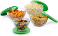 Libbey Baker's Basics 4 Piece Glass Mixing Bowl Set with Plastic Lids - Elegant Nesting Bowls - Glass Mixing Bowls with Lids to Store, Serve and More