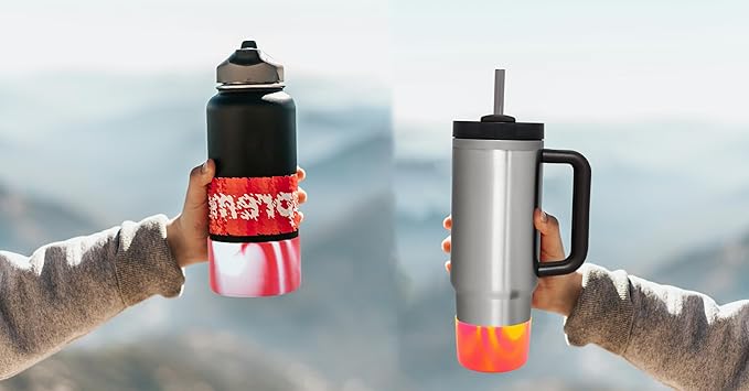 QIANHAI Protective Silicone Boots for Stanley Quencher Adventure 40oz Tumbler & IceFlow 30oz 20oz -Sport Water Bottle Bottom Sleeve Fits Hydro Flask -Stanley Cup Accessories (Mix-1RedWhite)