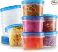 Tafura Twist Top Soup Storage Containers with Lids [16 Oz - 10 Pack] Reusable Freezer Containers for Food with Screw On Lids, 16 Ounce Food Storage Container with Cover, Leakproof, BPA Free