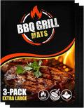 Linda's Essentials Extra Large Grill Mats for Outdoor Grill Mat (3 Pack) - Reusable Heat-Resistant Grilling Mats for Outdoor Grill, Non Stick Grill Matt, Easy Clean BBQ Mats for Outdoor Grills