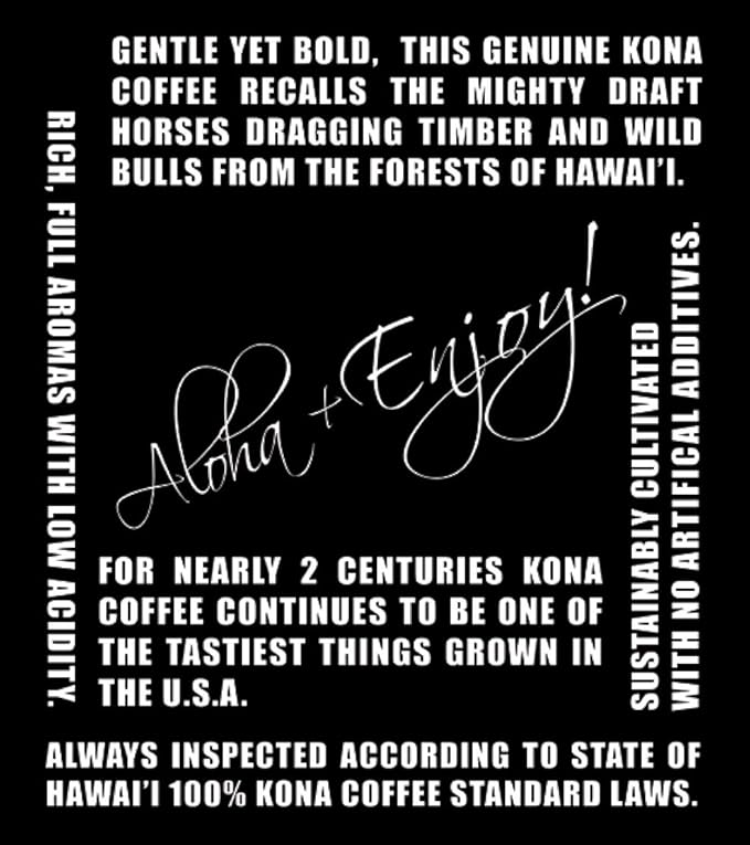 Blue Horse 100% Kona Coffee, Medium Roast, Arabica Whole Beans, 8 oz Bag, Farm Fresh, Authentic Hawaiian Coffee from the Big Island