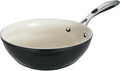 Tramontina Ceramica Deluxe 11-Inch Wok, Ceramic Non Stick Sitr Fry Pan, Oven-Safe, Metallic Black
